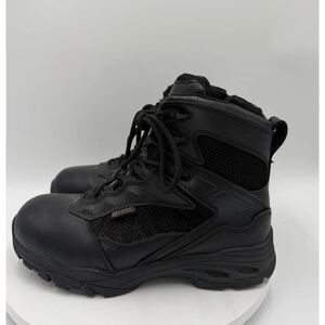 Thorogood Tactical Black Leather Side Zip Work 8” Boots Men’s 9M Women’s 11M